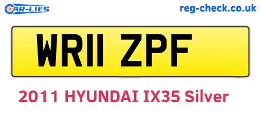 WR11ZPF are the vehicle registration plates.