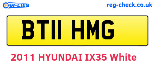 BT11HMG are the vehicle registration plates.