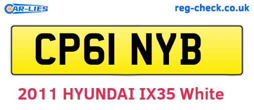 CP61NYB are the vehicle registration plates.