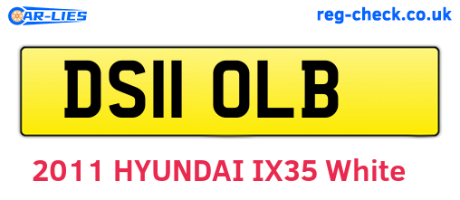 DS11OLB are the vehicle registration plates.