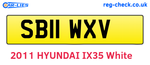 SB11WXV are the vehicle registration plates.