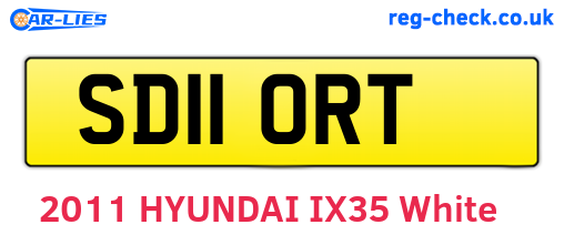 SD11ORT are the vehicle registration plates.