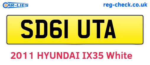 SD61UTA are the vehicle registration plates.