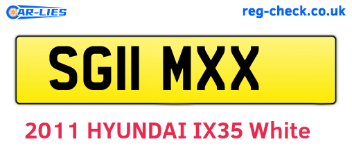 SG11MXX are the vehicle registration plates.