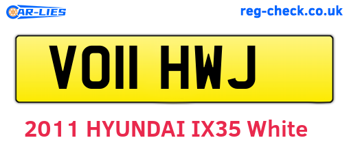 VO11HWJ are the vehicle registration plates.