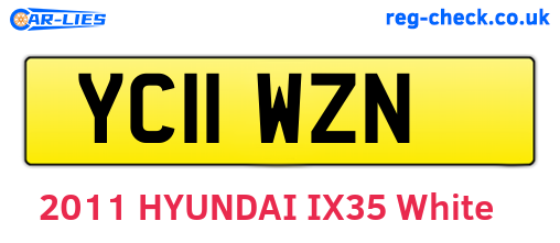 YC11WZN are the vehicle registration plates.