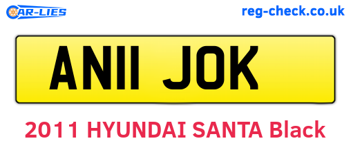 AN11JOK are the vehicle registration plates.