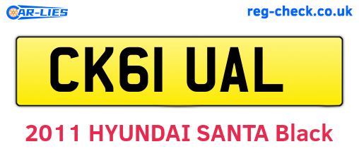 CK61UAL are the vehicle registration plates.