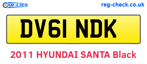DV61NDK are the vehicle registration plates.