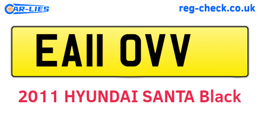 EA11OVV are the vehicle registration plates.