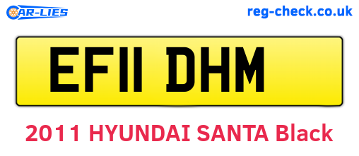 EF11DHM are the vehicle registration plates.