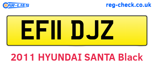 EF11DJZ are the vehicle registration plates.