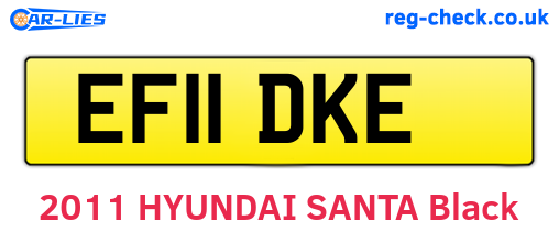 EF11DKE are the vehicle registration plates.