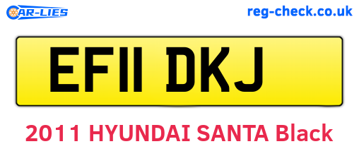 EF11DKJ are the vehicle registration plates.