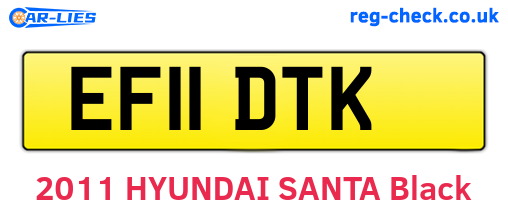EF11DTK are the vehicle registration plates.