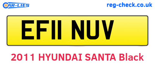 EF11NUV are the vehicle registration plates.