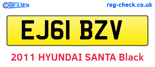 EJ61BZV are the vehicle registration plates.