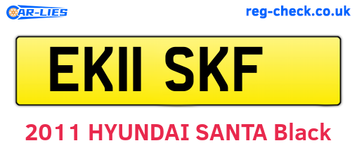 EK11SKF are the vehicle registration plates.