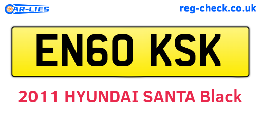 EN60KSK are the vehicle registration plates.