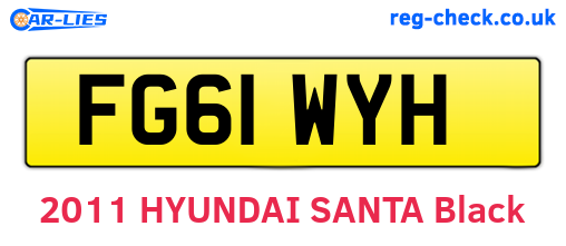 FG61WYH are the vehicle registration plates.