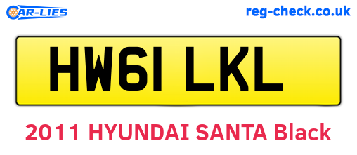 HW61LKL are the vehicle registration plates.