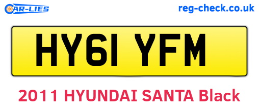 HY61YFM are the vehicle registration plates.