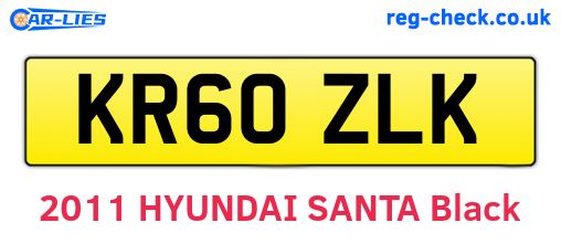 KR60ZLK are the vehicle registration plates.