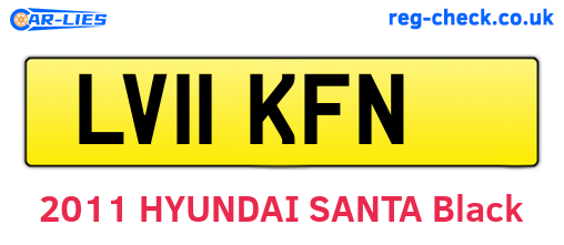 LV11KFN are the vehicle registration plates.