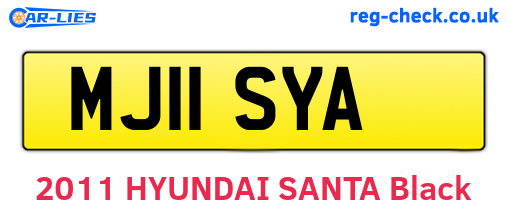 MJ11SYA are the vehicle registration plates.