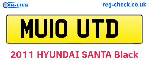 MU10UTD are the vehicle registration plates.