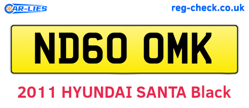 ND60OMK are the vehicle registration plates.