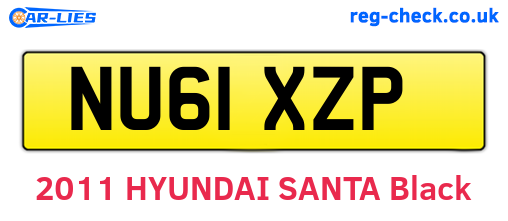 NU61XZP are the vehicle registration plates.