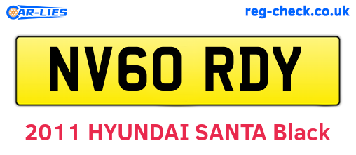 NV60RDY are the vehicle registration plates.