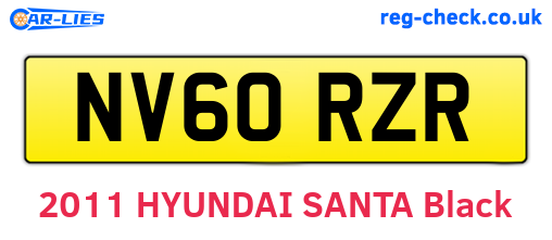 NV60RZR are the vehicle registration plates.