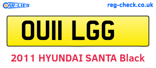 OU11LGG are the vehicle registration plates.