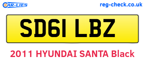 SD61LBZ are the vehicle registration plates.