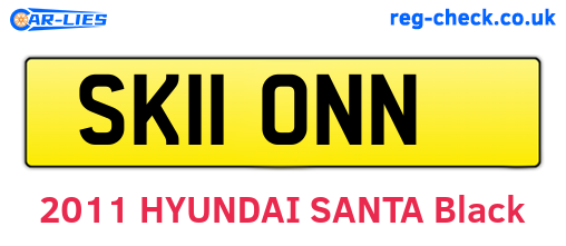 SK11ONN are the vehicle registration plates.