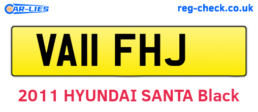 VA11FHJ are the vehicle registration plates.