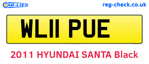 WL11PUE are the vehicle registration plates.