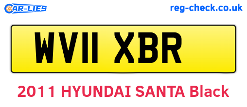 WV11XBR are the vehicle registration plates.
