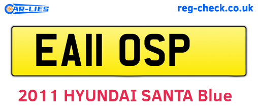 EA11OSP are the vehicle registration plates.