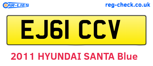 EJ61CCV are the vehicle registration plates.