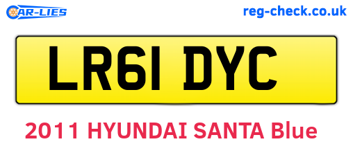 LR61DYC are the vehicle registration plates.