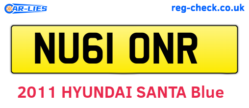 NU61ONR are the vehicle registration plates.