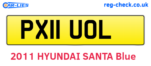 PX11UOL are the vehicle registration plates.