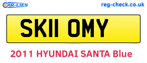 SK11OMY are the vehicle registration plates.
