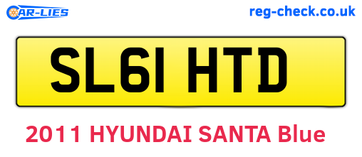 SL61HTD are the vehicle registration plates.