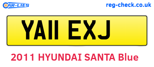 YA11EXJ are the vehicle registration plates.