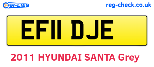 EF11DJE are the vehicle registration plates.