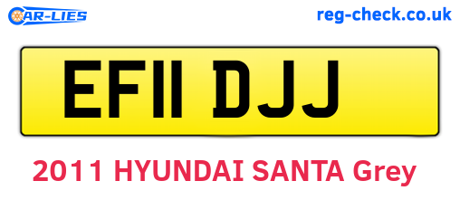 EF11DJJ are the vehicle registration plates.